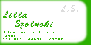 lilla szolnoki business card